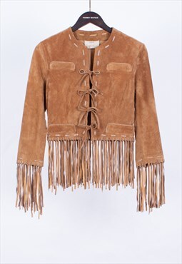 Vintage Western Suede Tassel Jacket
