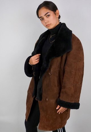 VINTAGE 90'S SHEARLING COAT