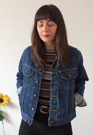 VINTAGE LEE DARK BLUE DENIM JACKET