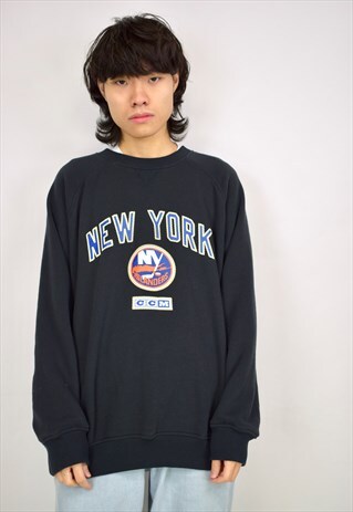 VINTAGE 90S 'NEW YORK' BLACK SWEATSHIRT