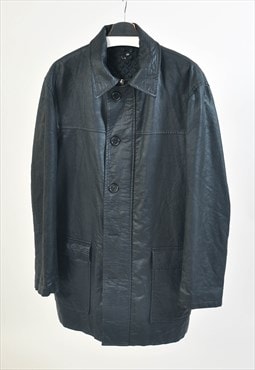 Vintage 00s lined Mac jacket in black