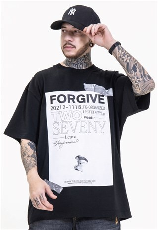 PERSONALIZED LOOSE LETTER PRINT T-SHIRT