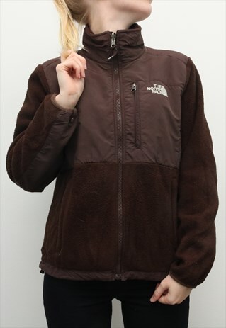 THE NORTH FACE - BROWN DENALI EMBROIDERED FLEECE JACKET - SM