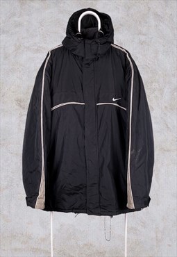 Vintage Nike Parka Jacket Black XXL