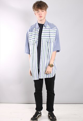 VINTAGE 80'S CANDY STRIPE SHIRT