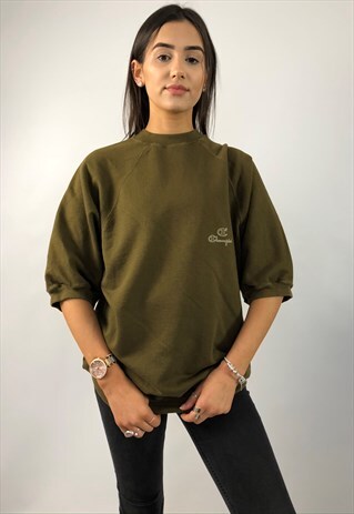 VINTAGE CHAMPION OVERSIZED SHORT SLEEVE SWEATSHIRT SWEATER