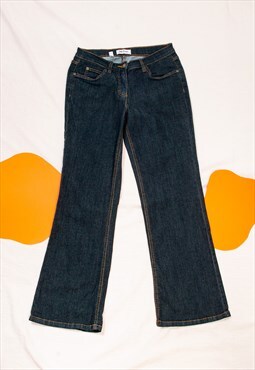 Vintage Flare Jeans Y2K Low Rise Bootcut Denim Pants