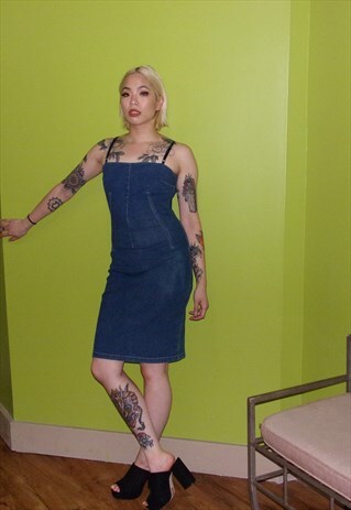 VINTAGE 90S DENIM CORSET DRESS