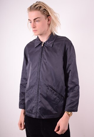 CALVIN KLEIN MENS VINTAGE RAIN JACKET SMALL BLUE 90S
