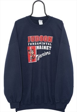 Vintage Judson Warriors Graphic Navy Sweatshirt Womens