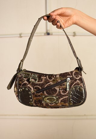 VINTAGE Y2K RETRO KITSCH MONOGRAM MINI SHOULDER BAG