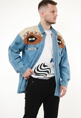 VINTAGE RIVERGOLD OLDSCHOOL AUTHENTIC DENIM SHIRT 14140
