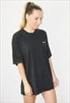 VINTAGE 90S NIKE EMBROIDERED LOGO BLACK T-SHIRT