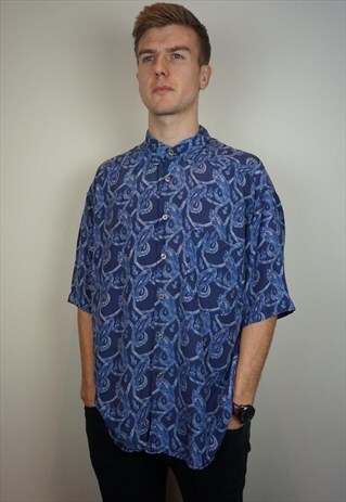 PURE SILK PATTERNED SHIRT