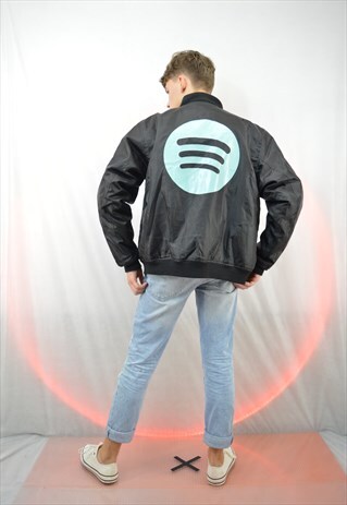 BLACK BOMBER JACKET / UNISEX