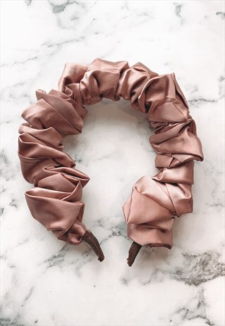 CHAMPAGNE LUXE SATIN HEAD BAND