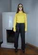 VINTAGE Y2K TURTLENECK FUNKY FITTING FESTIVAL IN NEON YELLOW