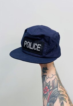 Vintage 90s POLICE Embroidered Hat Cap