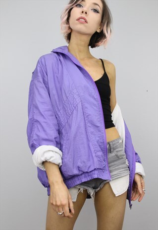 VINTAGE 80S 90S OVERSIZED SHELL SUIT FESTIVAL JACKET