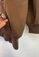 PLAIN VINTAGE BROWN PULLOVER HOODIE MEDIUM