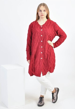 VINTAGE 90'S MAROON CARDIGAN