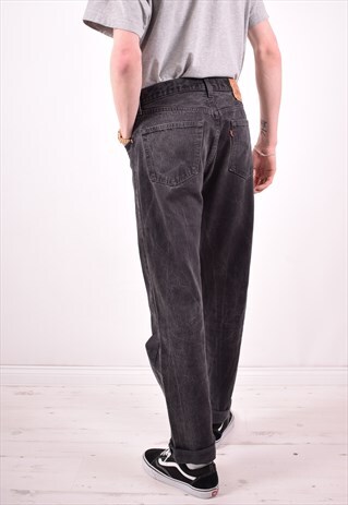 LEVI'S 501 MENS VINTAGE JEANS W31 L32 BLACK 90S