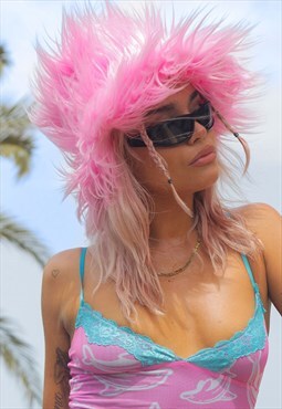 Super Fluff Faux Fur Hat (Pink)