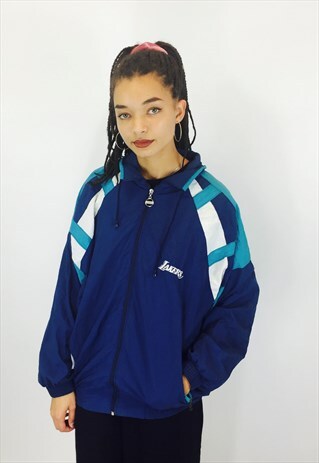 VINTAGE USA LA LAKERS 80S WINDBREAKER JACKET
