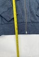 VINTAGE 90S RALPH LAUREN EMBROIDERED BLUE ZIP UP HOODIE