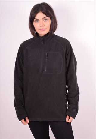 STARTER WOMENS VINTAGE FLEECE JUMPER SMALL BLACK 90'S