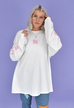 G&G UNISEX WHITE TEX SLEEVE L/S TEE
