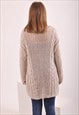 VINTAGE KNITWEAR OVERSIZE JUMPER IN BEIGE