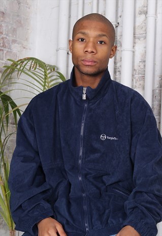 VINTAGE SERGIO TACCHINI LOGO TRACK JACKET NAVY BLUE