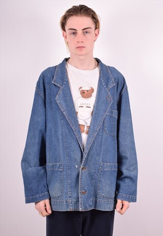 LEVI'S MENS VINTAGE DENIM JACKET LARGE BLUE 90S