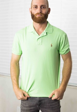 VINTAGE POLO RALPH LAUREN SHIRT LOGO 90S M 7.3