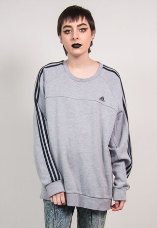 ADIDAS VINTAGE 90'S GREY OVERSIZED SWEATSHIRT