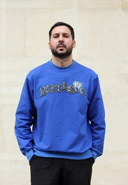 Handmade Sweatshirt in Blue 