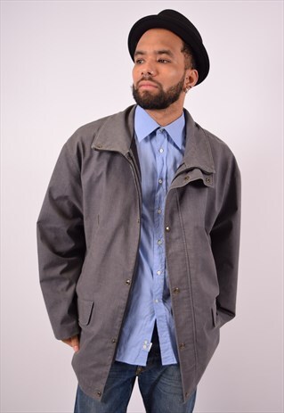 VINTAGE YVES SAINT LAURENT WINDBREAKER JACKET GREY