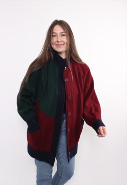 90s colorful wool jacket, vintage women multicolor wool 