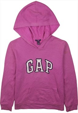 Vintage 90's Gap Hoodie Spellout Pullover Pink Large