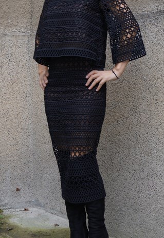 TOP AND DRESS SET/LACE SET/DRESS SET/LACE TUNIC/F1517