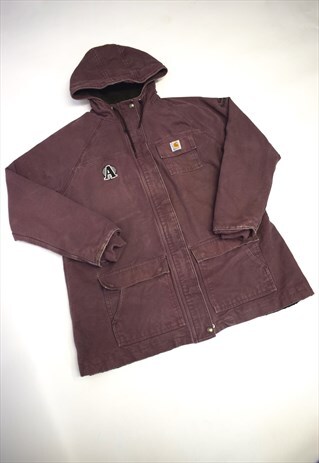 VINTAGE 90S CARHARTT PURPLE WORKWEAR HOOD JACKET