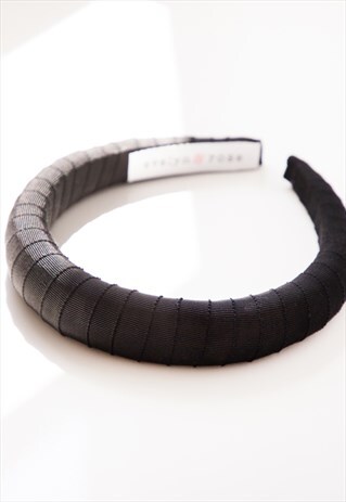BLACK SLIM RIBBON HEADBAND
