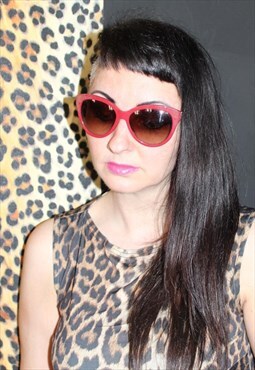 Red Sunglasses 'Chloe' Designer Glasses Fashionable Trendy