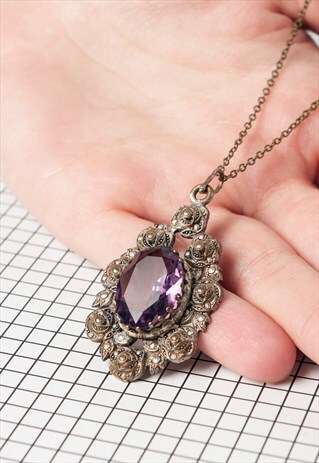 30S VINTAGE SILVER PLATED PENDANT