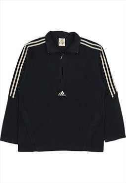 Vintage 90's Adidas Sweatshirt Fleece Quarter Zip Spellout