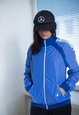 VINTAGE 90'S BLUE ZIP UP TRACKSUIT TOP