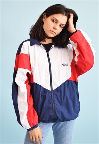 90'S RETRO ATHLEISURE SPORTS WINDBREAKER SHELL BOMBER JACKET