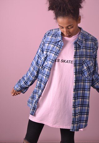 BLUE CHECK FLANNEL SHIRT GRS998