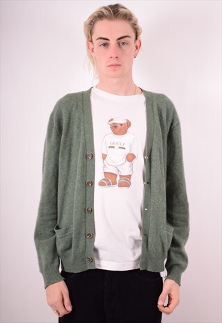 POLO RALPH LAUREN MENS VINTAGE CARDIGAN SWEATER MEDIUM 90S